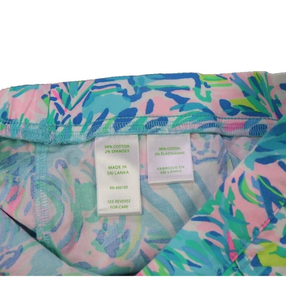 Lilly Pulitzer Ocean View Shorts Womens S Multicolor Blue White Pull On - Picture 3 of 4